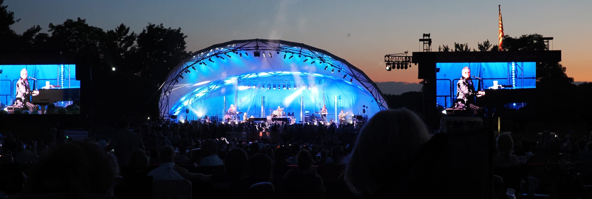outdoor concert venue at sunset Waco